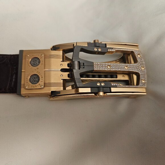 Roland Iten mechanical belt with diamonds - Picture 1 of 4